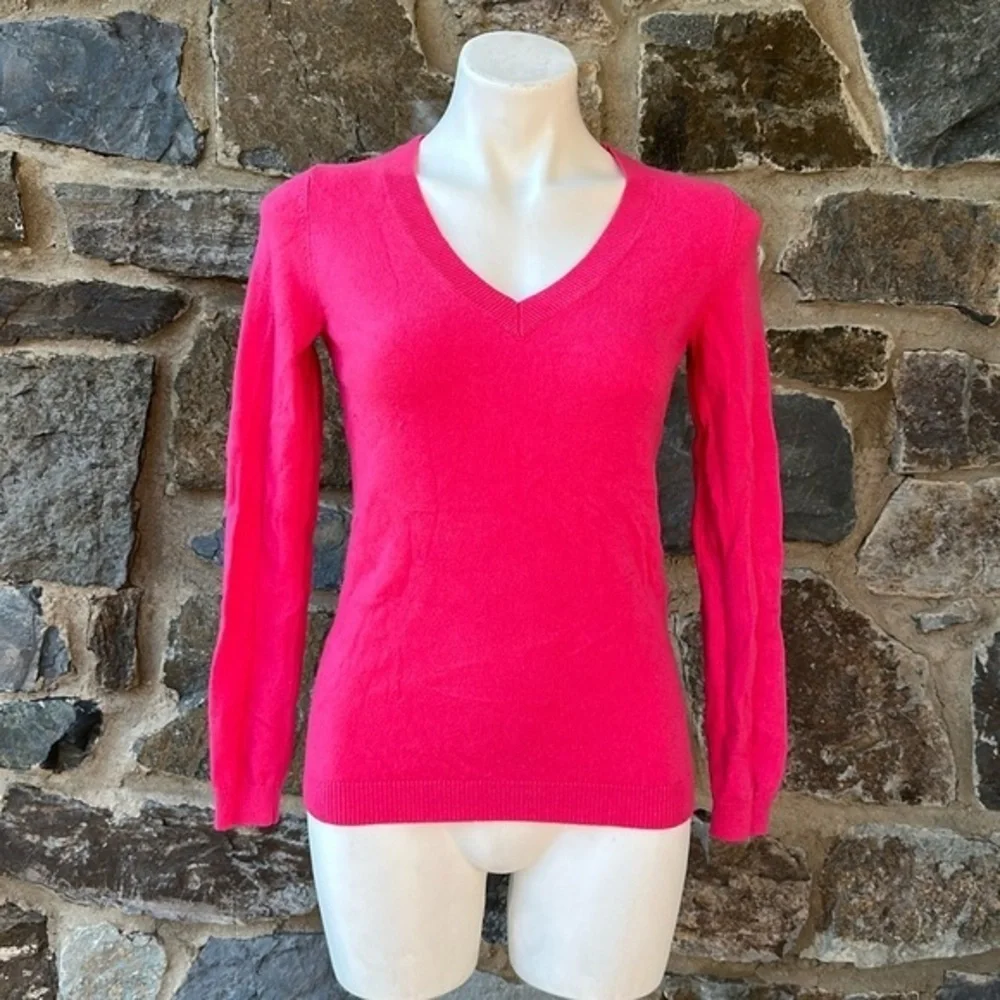 Boden 100% Cashmere V-Neck Sweater Pink UK 8 US 4